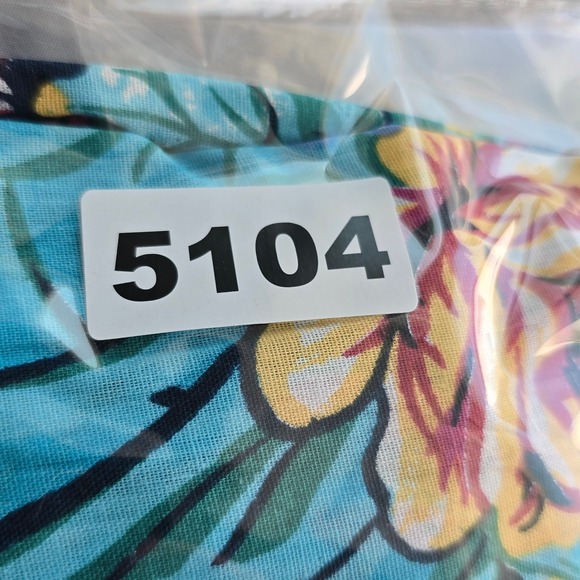 Vintage 70s Evelyn Pearson Floral House Dress Women Large Blue Pink Button Front - Picture 10 of 10